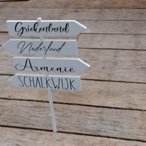 Gepersonaliseerde taarttopper of andere teksten van metaal of gehaakt v.a. 10,00