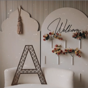 Uitgesneden letter van MDF Oosters patroon 635mm x 702mm